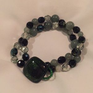 Green Beaded Bracelet